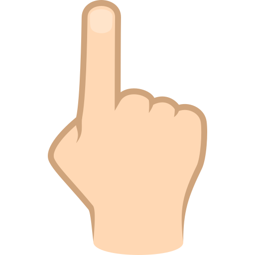 Указывающий вверх палец: очень светлый тон кожи для JoyPixels 9.0