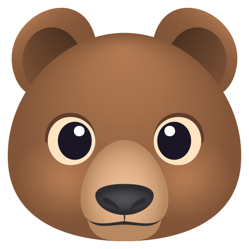 Морда ведмедя для JoyPixels 9.0