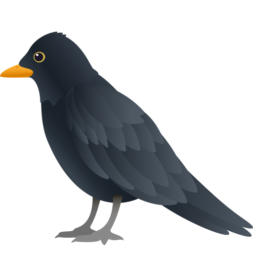 Черная Птица для JoyPixels 9.0