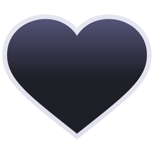 Черное сердце для JoyPixels 9.0