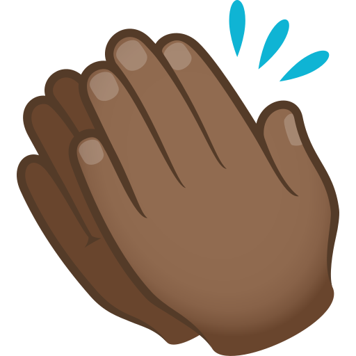 Оплески: темний тон шкіри для JoyPixels 9.0