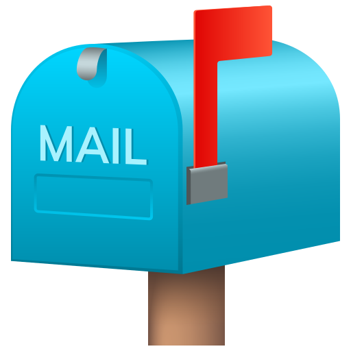 Закрита Поштова скринька з піднятим прапорцем для JoyPixels 9.0