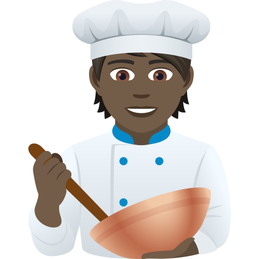 Кухар: дуже темний тон шкіри для JoyPixels 9.0