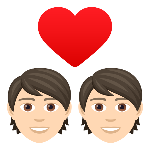 Закохана пара: дуже світлий тон шкіри для JoyPixels 9.0