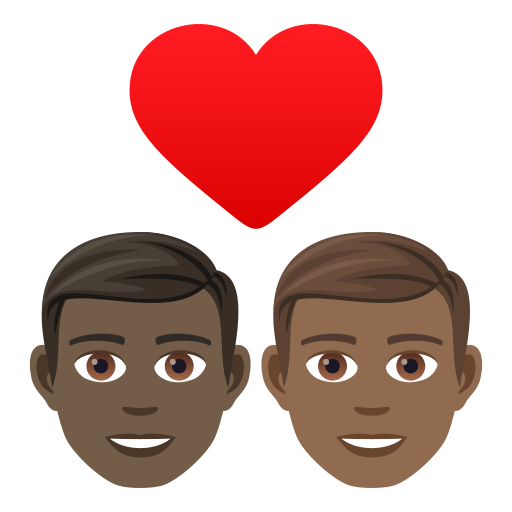 Закохана пара: чоловік чоловік дуже темний тон шкіри темний тон шкіри для JoyPixels 9.0