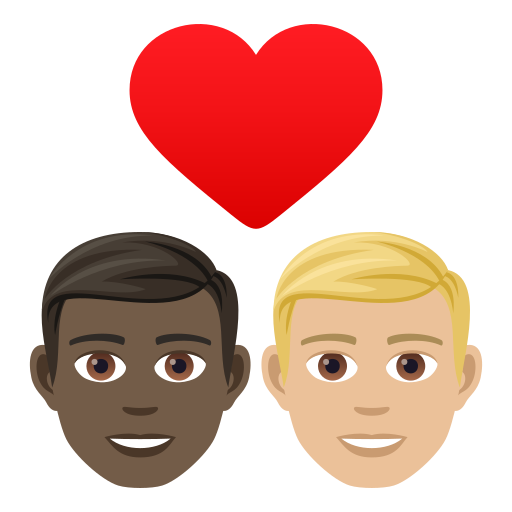 Закохана пара: чоловік чоловік дуже темний тон шкіри світлий тон шкіри для JoyPixels 9.0