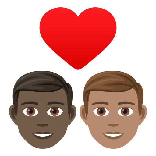 Влюбленная пара: мужчина мужчина очень темный тон кожи средний тон кожи для JoyPixels 9.0