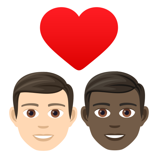 Влюбленная пара: мужчина мужчина очень светлый тон кожи очень темный тон кожи для JoyPixels 9.0