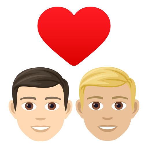 Закохана пара: чоловік чоловік Дуже світлий тон шкіри світлий тон шкіри для JoyPixels 9.0