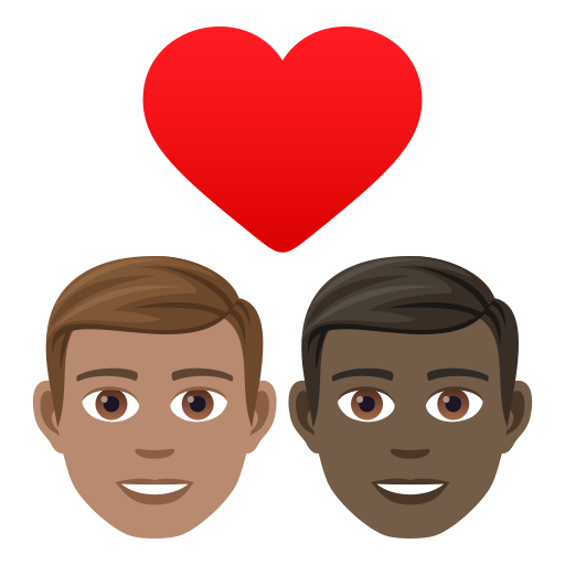 Влюбленная пара: мужчина мужчина средний тон кожи очень темный тон кожи для JoyPixels 9.0