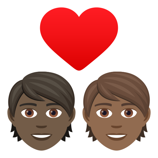 Закохана пара: дорослий дорослий дуже темний тон шкіри темний тон шкіри для JoyPixels 9.0