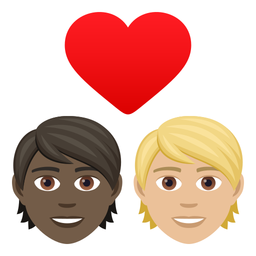 Закохана пара: дорослий дорослий дуже темний тон шкіри світлий тон шкіри для JoyPixels 9.0