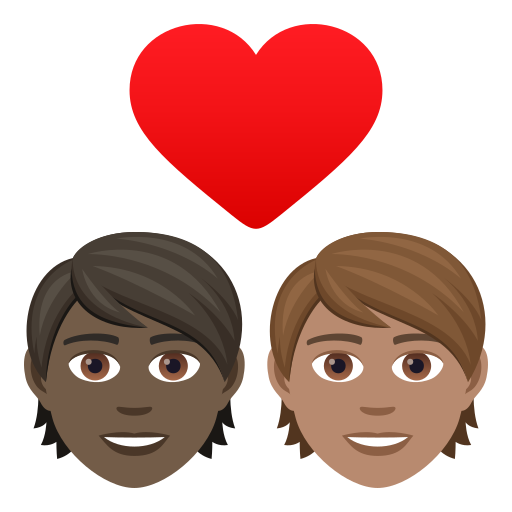 Закохана пара: дорослий дорослий дуже темний тон шкіри середній тон шкіри для JoyPixels 9.0