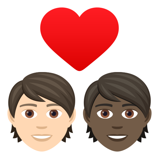 Закохана пара: дорослий дорослий дуже світлий тон шкіри дуже темний тон шкіри для JoyPixels 9.0