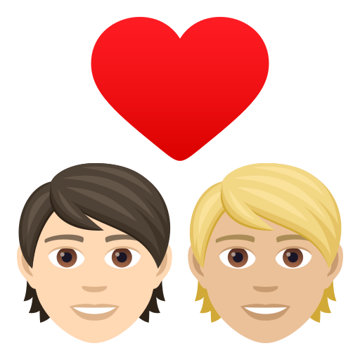 Закохана пара: дорослий дорослий дуже світлий тон шкіри світлий тон шкіри для JoyPixels 9.0