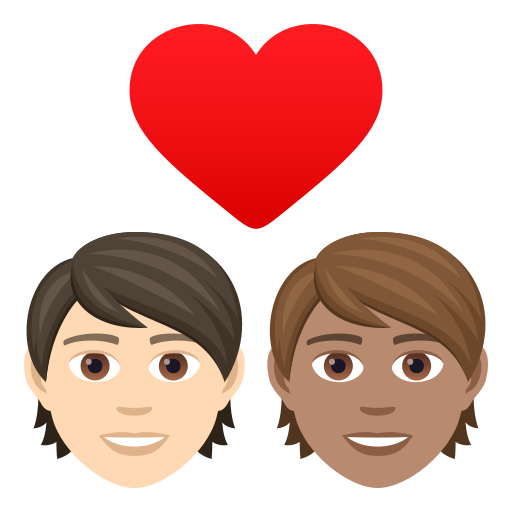 Закохана пара: дорослий дорослий дуже світлий тон шкіри середній тон шкіри для JoyPixels 9.0