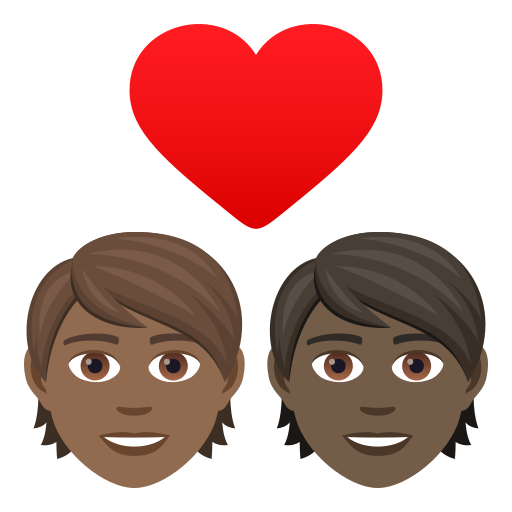 Закохана пара: дорослий дорослий темний тон шкіри дуже темний тон шкіри для JoyPixels 9.0