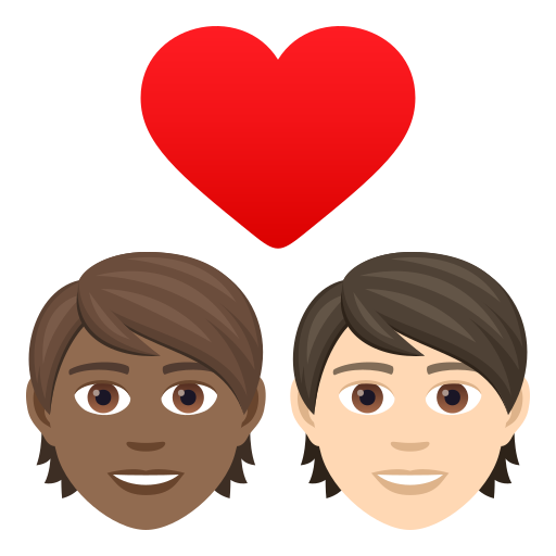 Закохана пара: дорослий дорослий темний тон шкіри дуже світлий тон шкіри для JoyPixels 9.0