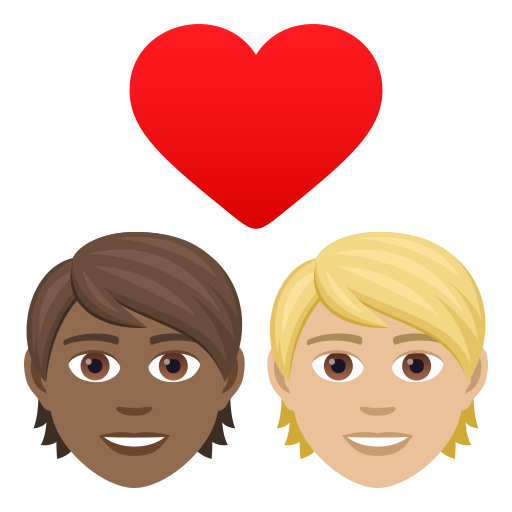 Закохана пара: дорослий дорослий темний тон шкіри світлий тон шкіри для JoyPixels 9.0