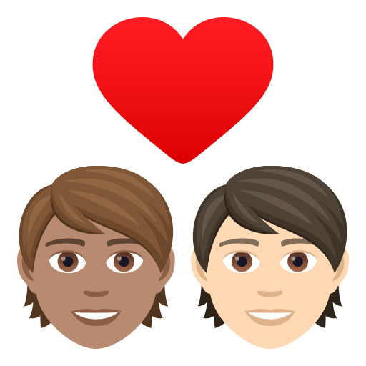 Закохана пара: дорослий дорослий середній тон шкіри дуже світлий тон шкіри для JoyPixels 9.0