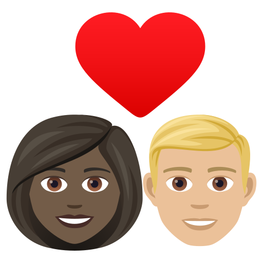 Закохана пара: жінка чоловік дуже темний тон шкіри світлий тон шкіри для JoyPixels 9.0