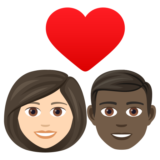 Закохана пара: жінка чоловік Дуже світлий тон шкіри дуже темний тон шкіри для JoyPixels 9.0