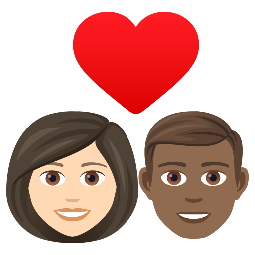 Закохана пара: жінка чоловік Дуже світлий тон шкіри темний тон шкіри для JoyPixels 9.0