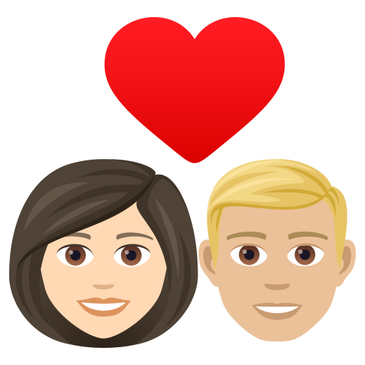 Закохана пара: жінка чоловік Дуже світлий тон шкіри світлий тон шкіри для JoyPixels 9.0