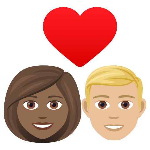 Закохана пара: жінка чоловік темний тон шкіри світлий тон шкіри для JoyPixels 9.0