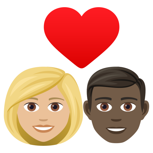 Закохана пара: жінка чоловік світлий тон шкіри дуже темний тон шкіри для JoyPixels 9.0