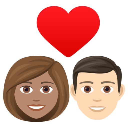 Закохана пара: жінка чоловік середній тон шкіри дуже світлий тон шкіри для JoyPixels 9.0