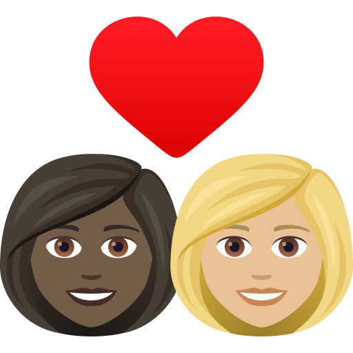 Закохана пара: жінка жінка дуже темний тон шкіри світлий тон шкіри для JoyPixels 9.0