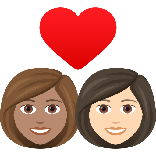 Закохана пара: жінка жінка середній тон шкіри дуже світлий тон шкіри для JoyPixels 9.0