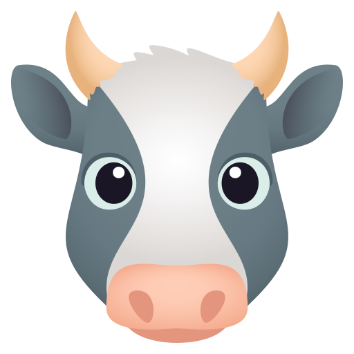 Морда коровы для JoyPixels 9.0
