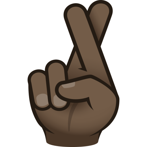 Схрещені пальці: дуже темний тон шкіри для JoyPixels 9.0