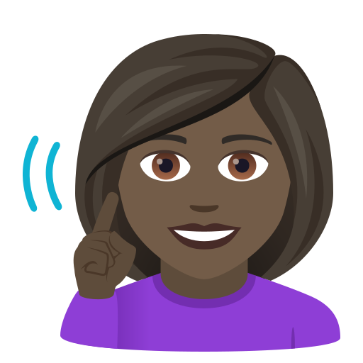 Глуха жінка: дуже темний тон шкіри для JoyPixels 9.0