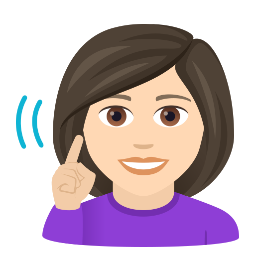 Глуха жінка: дуже світлий тон шкіри для JoyPixels 9.0