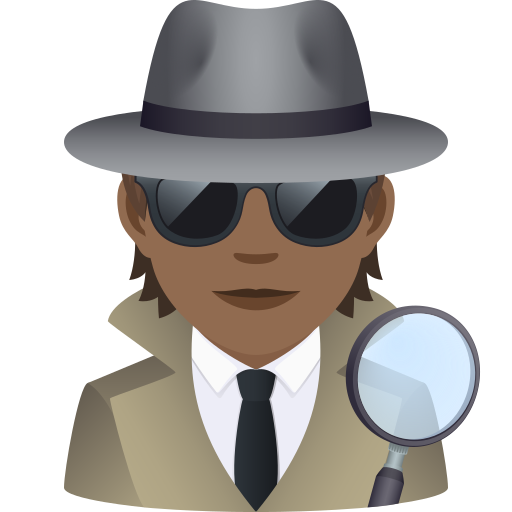 Детектив: темный тон кожи для JoyPixels 9.0