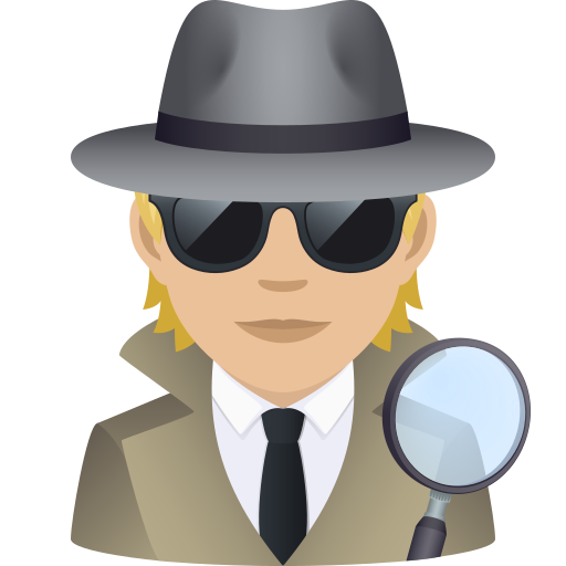 Детектив: світлий тон шкіри для JoyPixels 9.0