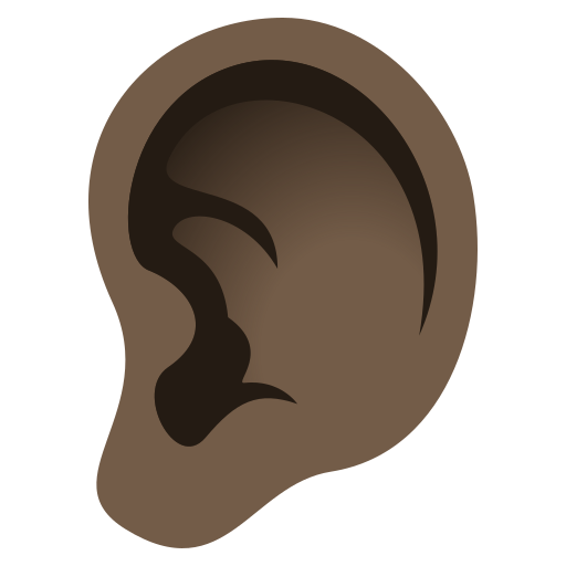 Вухо: дуже темний тон шкіри для JoyPixels 9.0