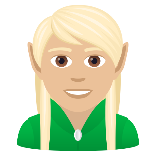 Ельф: світлий тон шкіри для JoyPixels 9.0