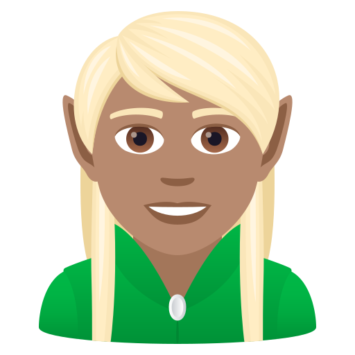 Эльф: средний тон кожи для JoyPixels 9.0