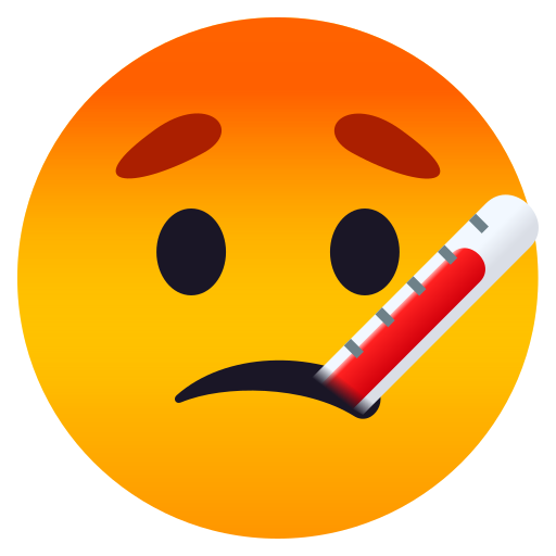 С градусником во рту для JoyPixels 9.0