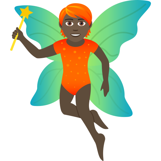 Фея: очень темный тон кожи для JoyPixels 9.0