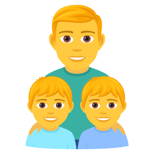 Сім'я: чоловік, хлопчик, хлопчик для JoyPixels 9.0