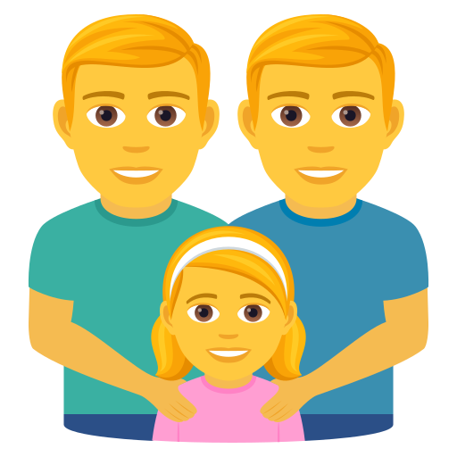 Сім'я: чоловік чоловік дівчинка для JoyPixels 9.0