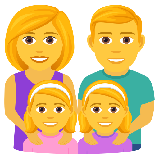 Семья: мужчина женщина девочка девочка для JoyPixels 9.0