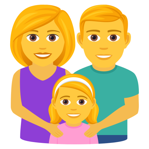 Сім'я: чоловік жінка дівчинка для JoyPixels 9.0