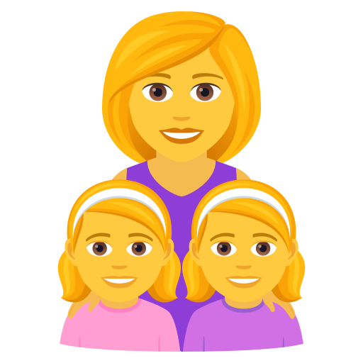 Сім'я: жінка, дівчинка, дівчинка для JoyPixels 9.0