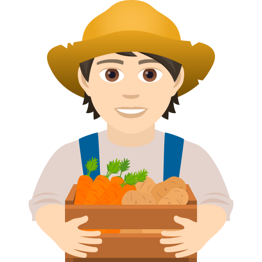 Фермер: дуже світлий тон шкіри для JoyPixels 9.0